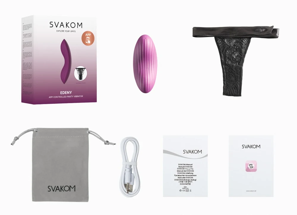 App-gestuurde lay-on vibrator met kanten slip