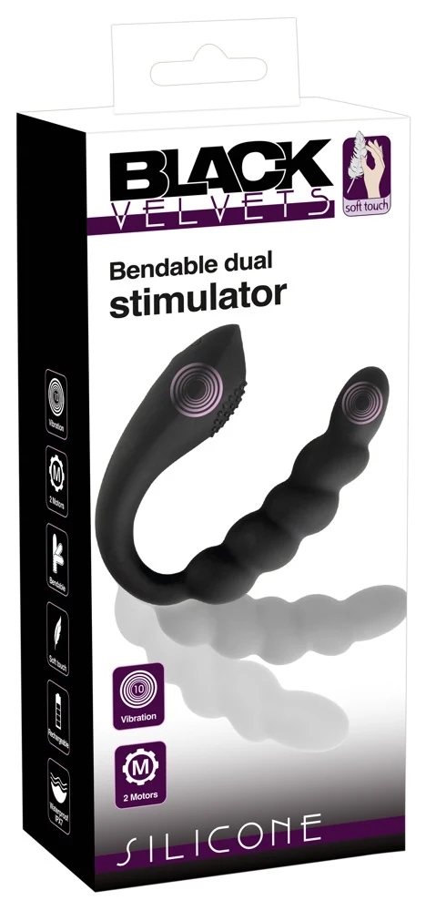 Black Velvets buigbare dubbele vibrator