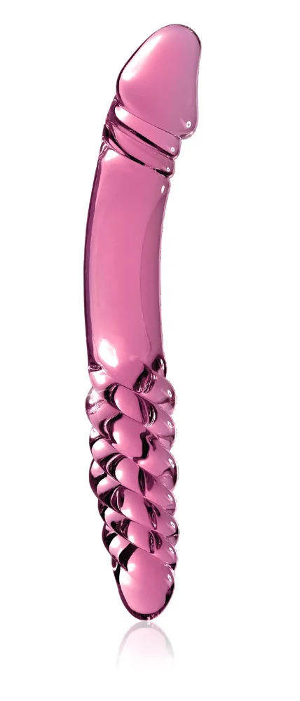 Handgemaakte glazen dildo met temperatuurspel