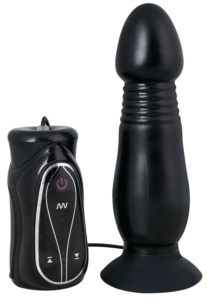 Anaalplug met vibratie en stootfunctie
