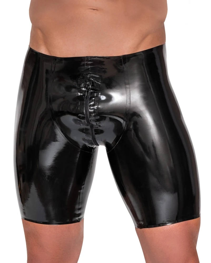 Latex slip met rits en langere pijpen
