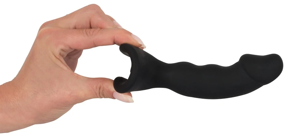 Oplaadbare vibro anaalplug zwart 14 cm