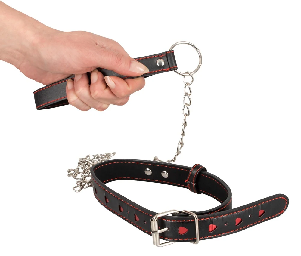 Bad Kitty nekband met riem