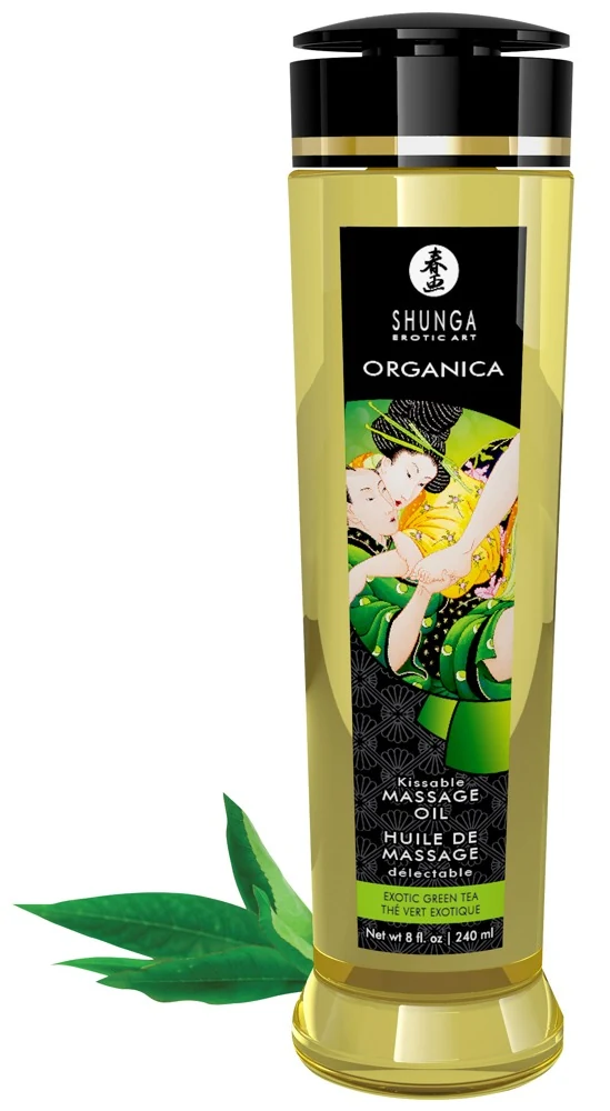 Shunga Organica Kissable Massage Oil Exotic Green Tea 240 ml