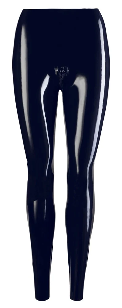 Latex legging met 3-wegs rits