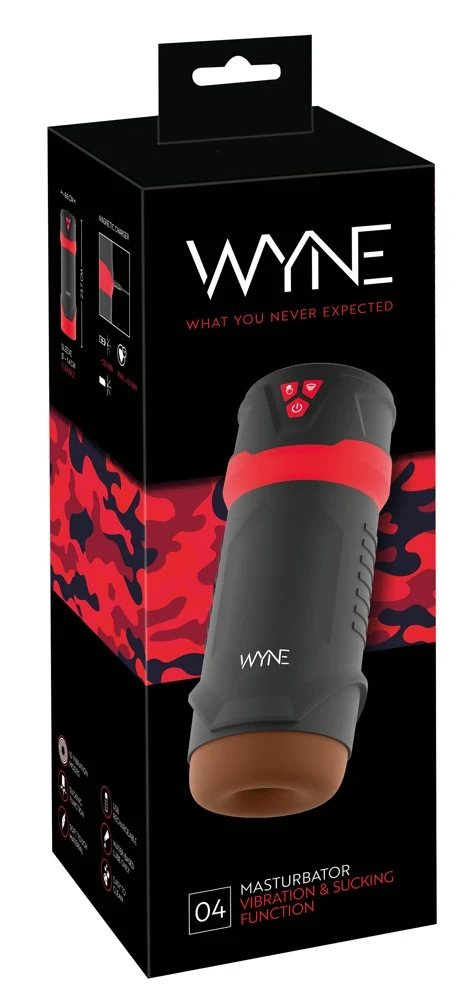 WYNE masturbator met zuigfunctie en vibratie
