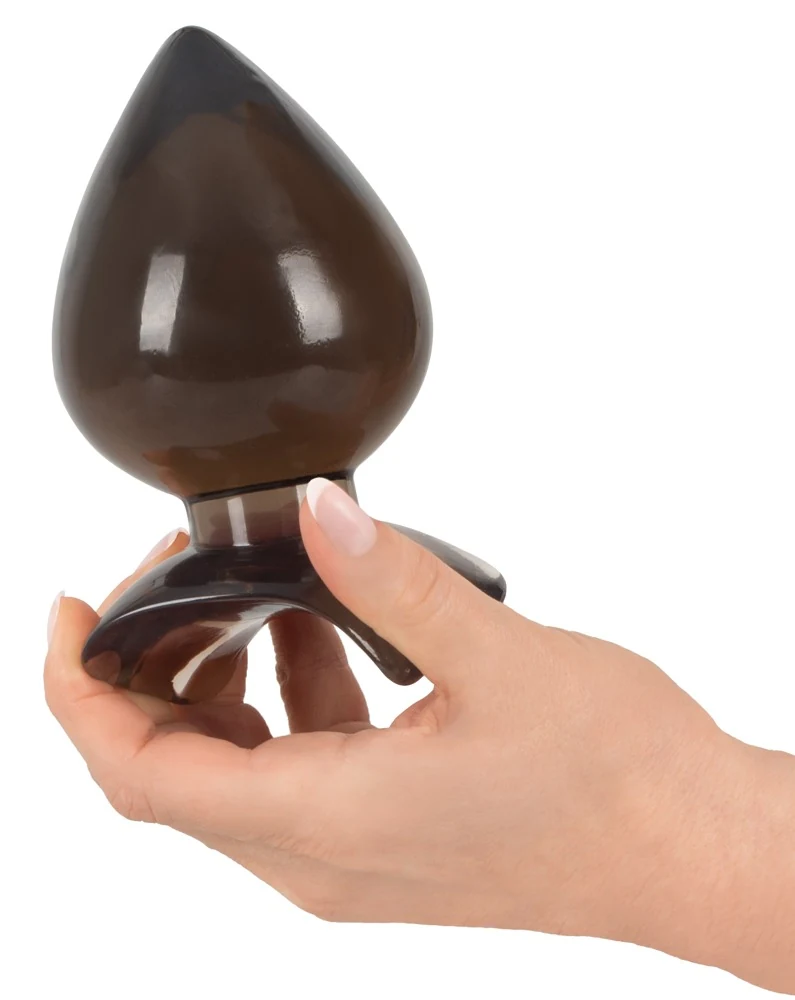 Buttplug zwart transparant 13 cm