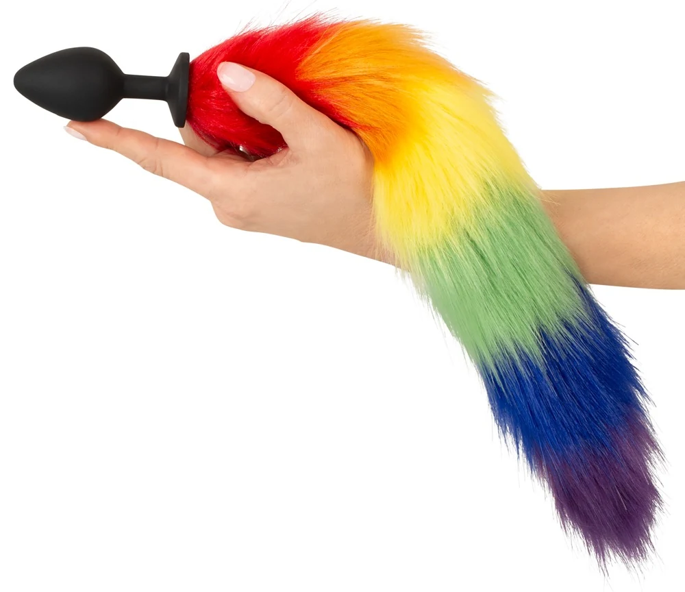 Regenboog staartplug van siliconen