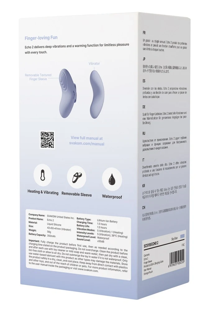 SVAKOM Echo 2 flexibele vingervibrator