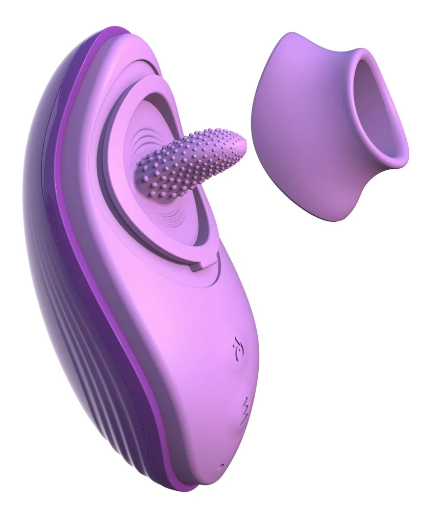 Lay-on vibrator met verwarmende tongstimulatie