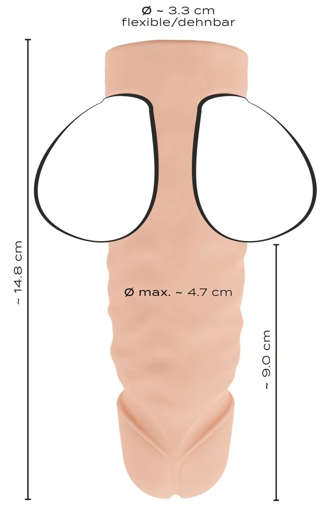 Realistixxx ball stretcher met dildo