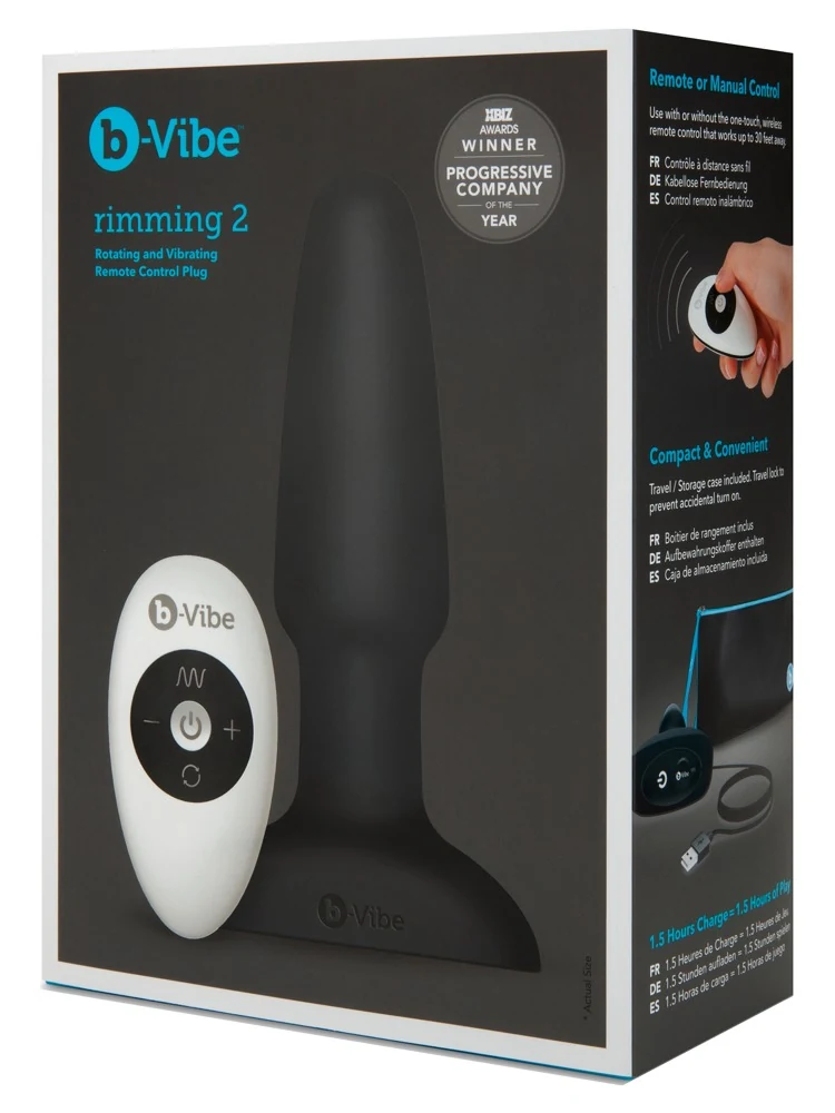 b-Vibe Rimming 2 anaalvibrator met afstandsbediening
