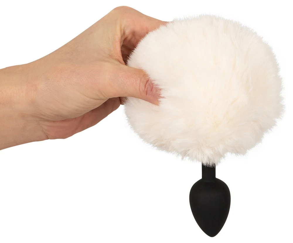 Konijnenstaart buttplug siliconen S