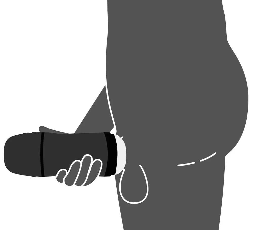 Masturbator met vibratie en zuigfunctie