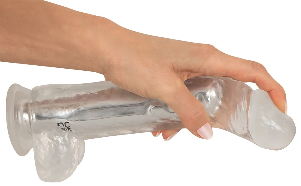 Transparante vibrator met zuignap en 10 vibratiestanden