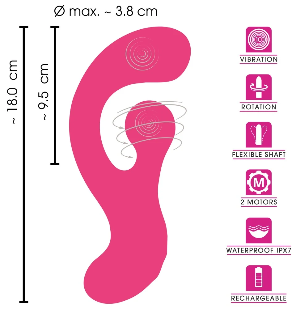 Sweet Smile G-Spot Vibrator met Rotatie