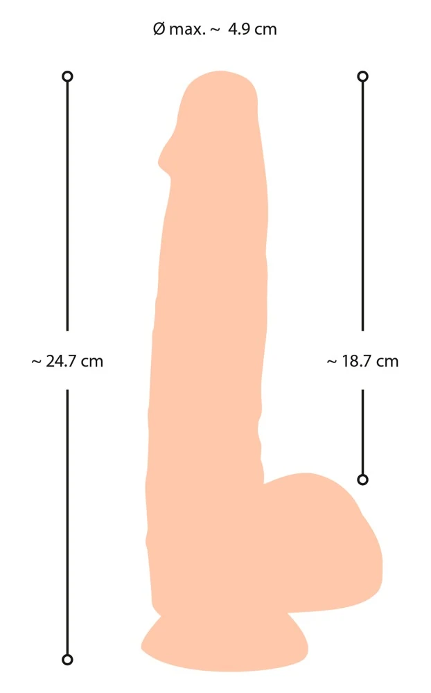 Nature Skin dildo met zuignap L