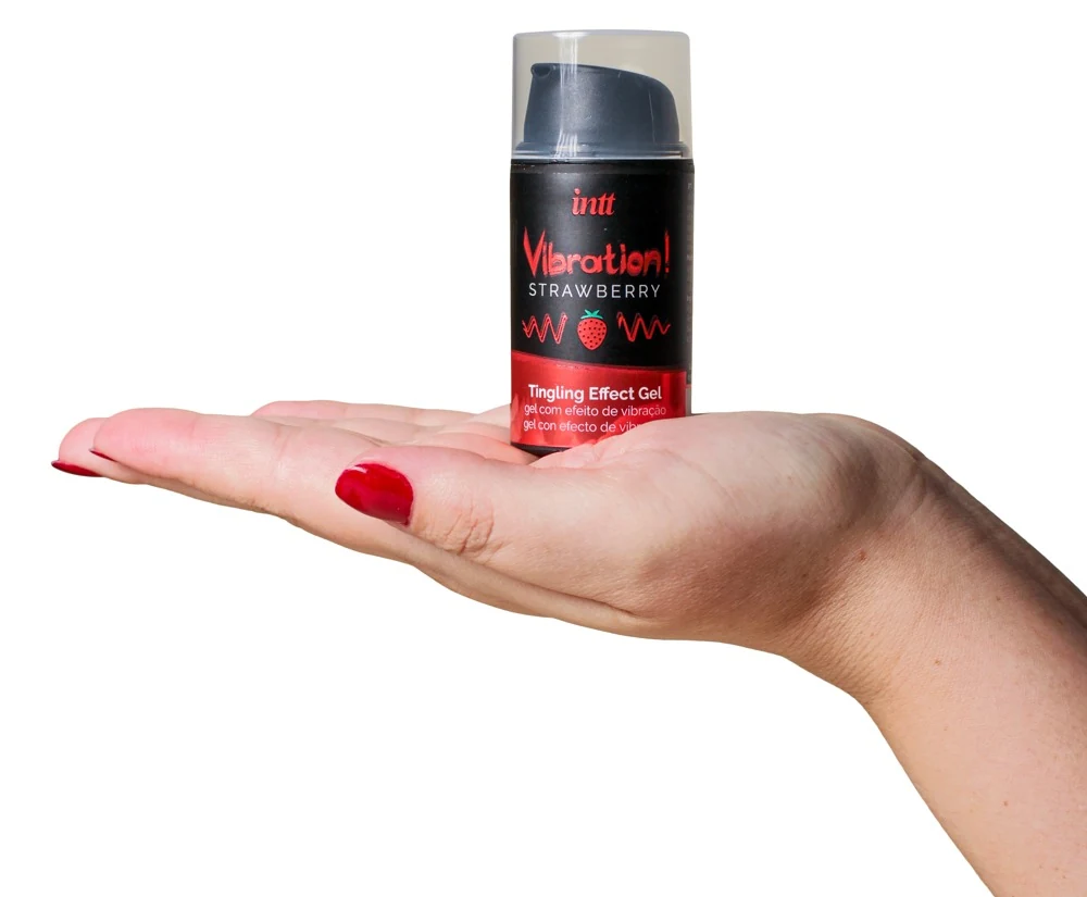 Strawberry tintelende gelvibratie 15 ml
