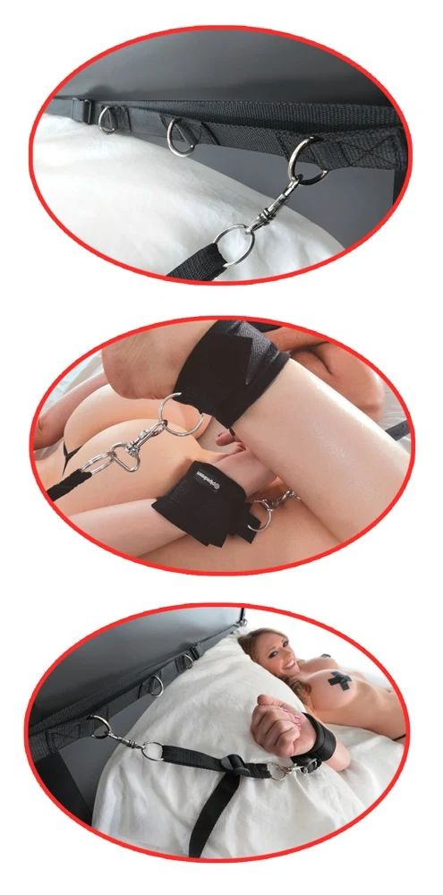 Bed bondage set met verstelbare banden