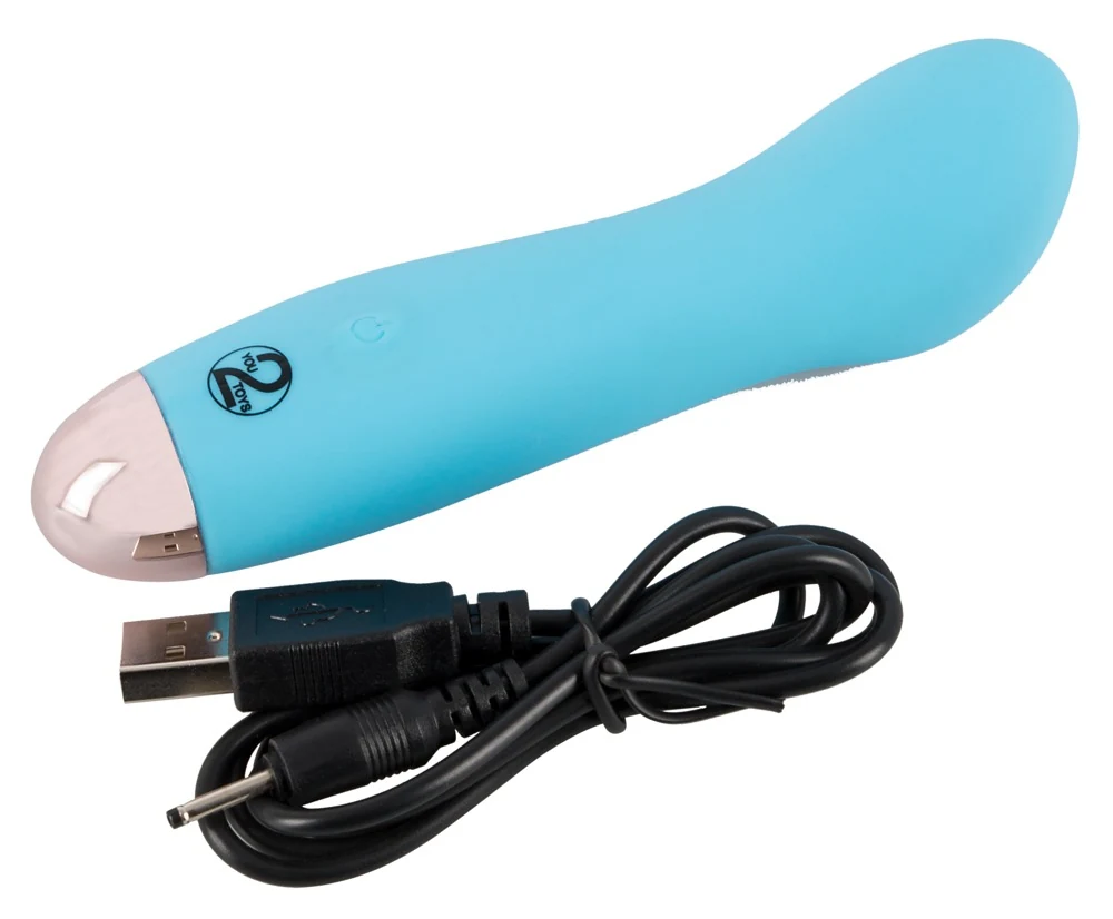Blauwe minivibrator oplaadbaar en waterdicht