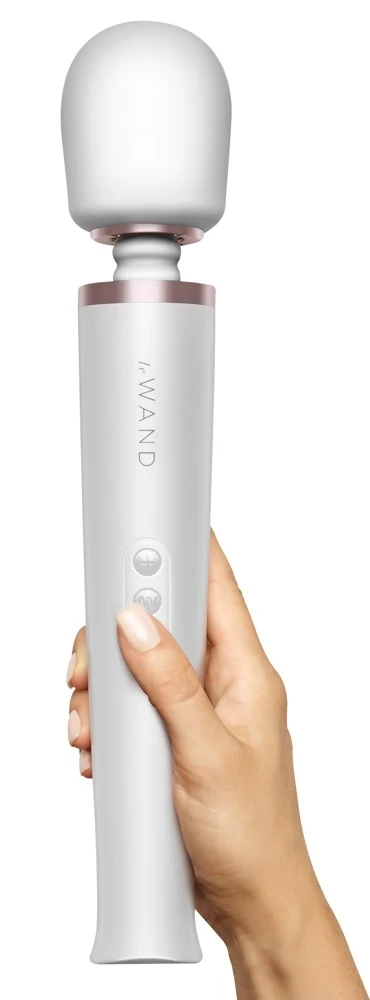 Luxe oplaadbare massagestaaf met siliconen kop