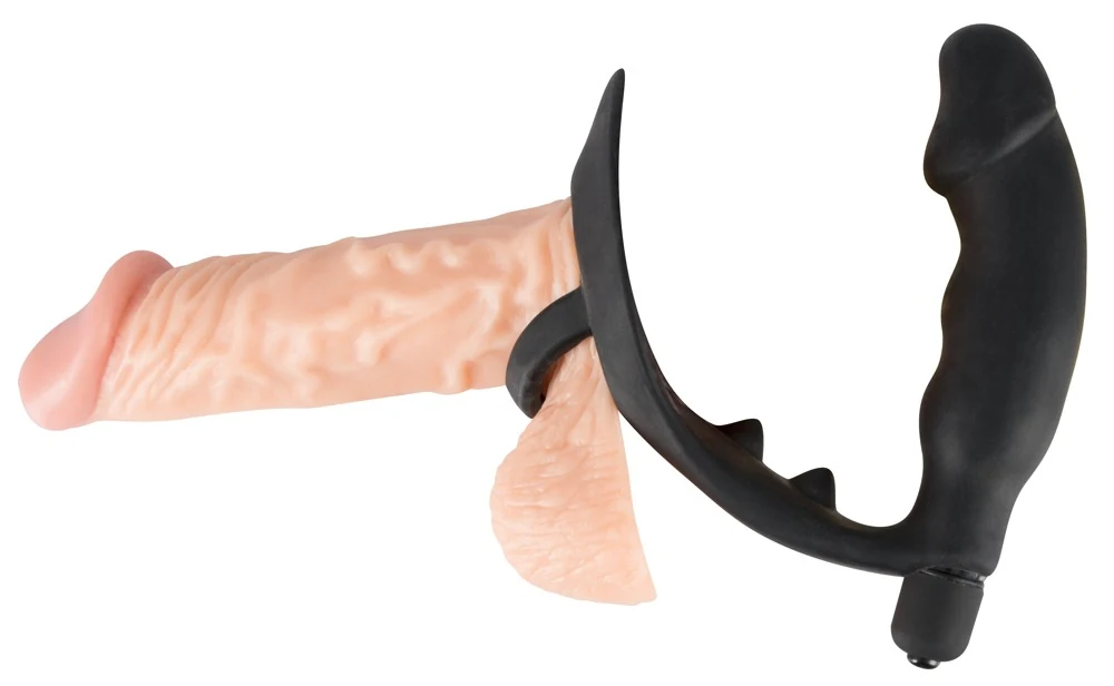 Penisring met anaalplug en vibratie