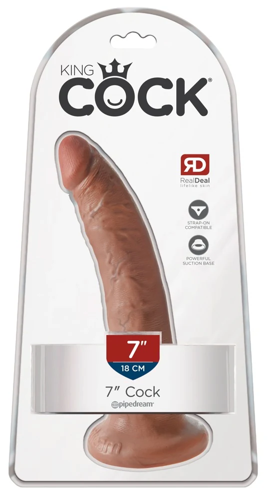 Natuurlijke dildo met zuigvoet 20,5 cm