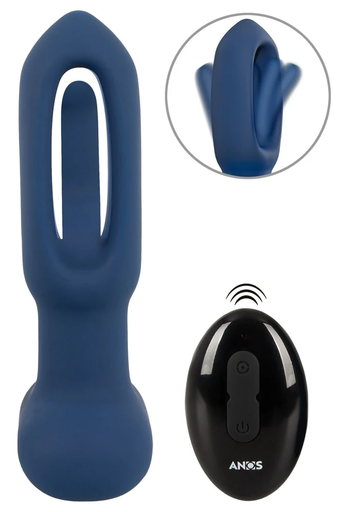 ANOS RC Flicking Tongue Butt Plug met Vibratie