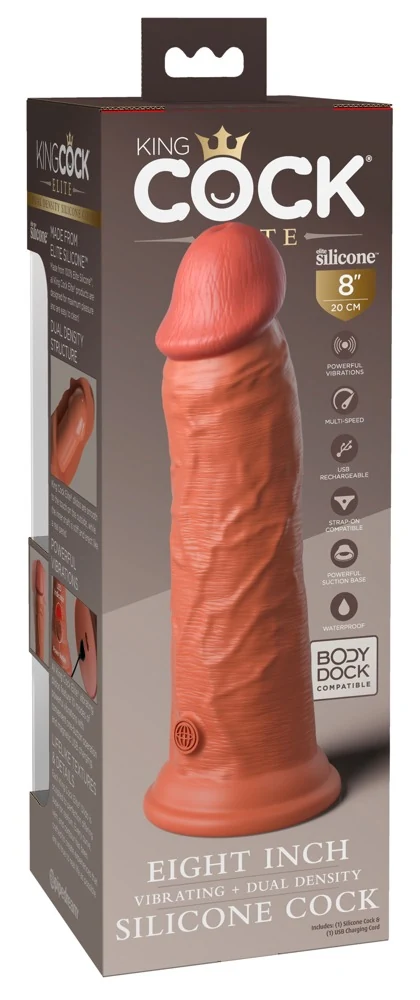 Oplaadbare natuurlijke vibrator van siliconen 22 cm