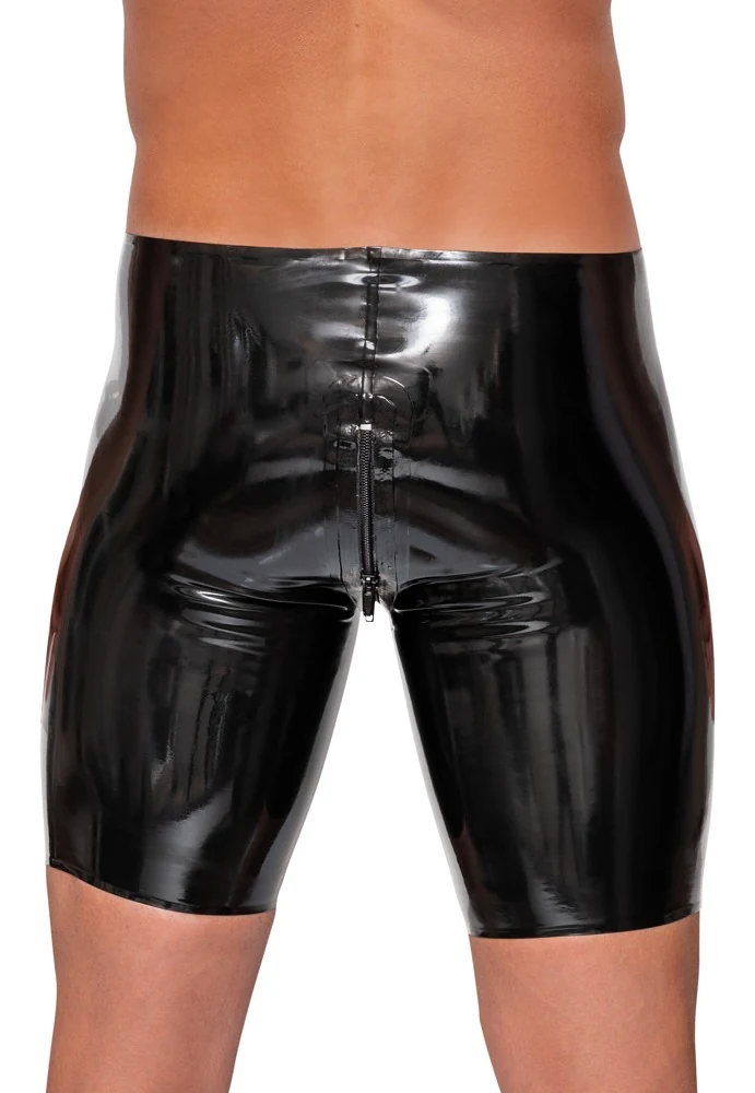 Latex slip met rits en langere pijpen