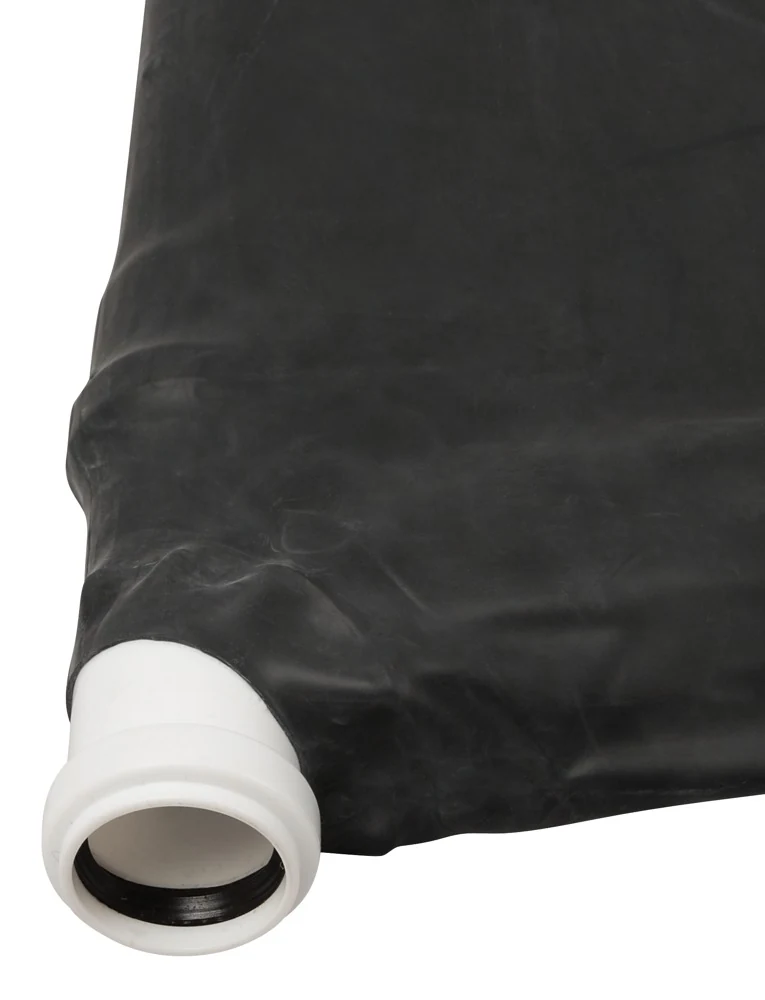 LateX vacuümbed zwart 2 x 1 meter