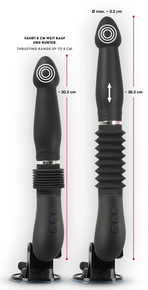 Vibrator met zuigvoet en afstandsbediening