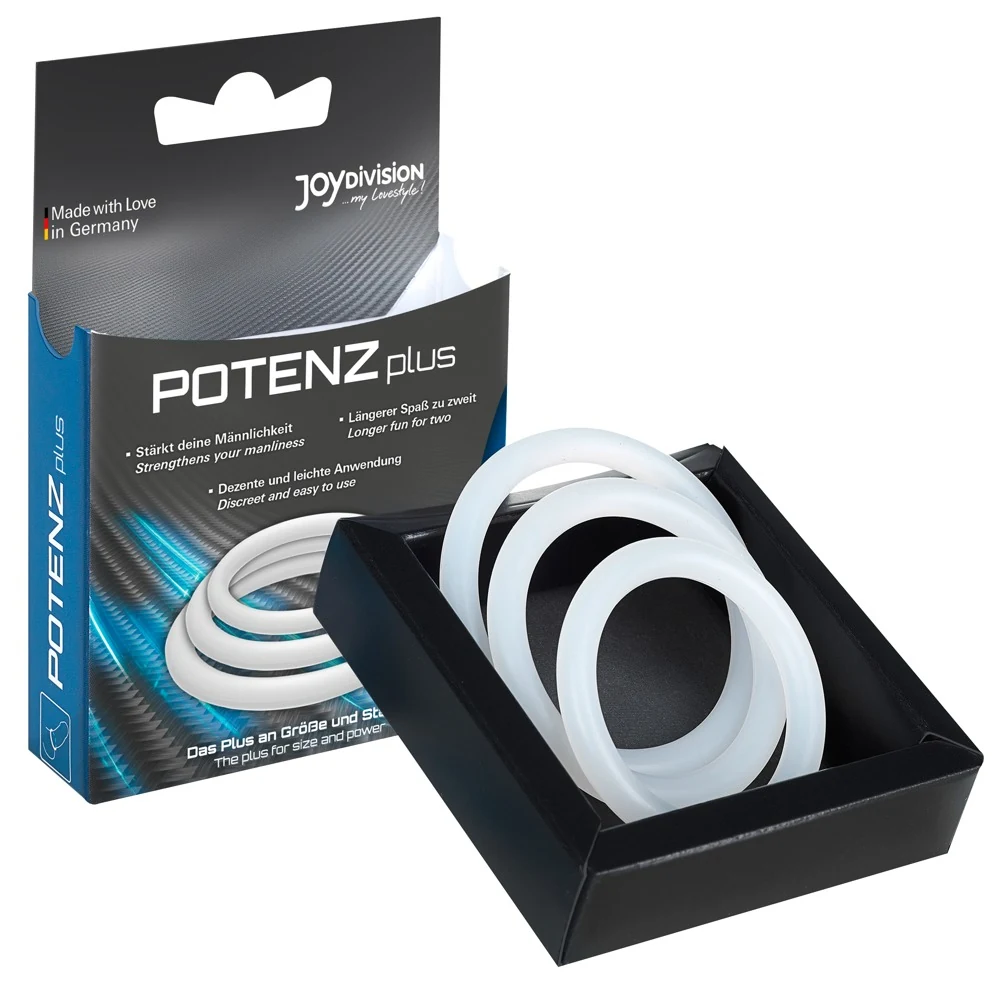 Set van 3 transparante penisringen
