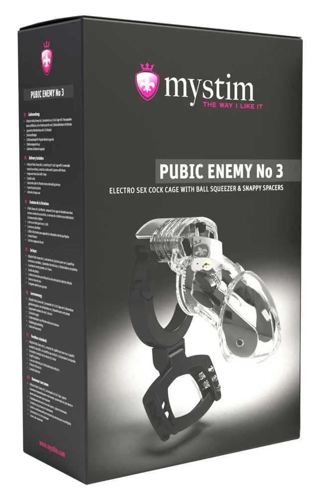 Mystim Pubic Enemy No 3 Peniskooi met E-Stim