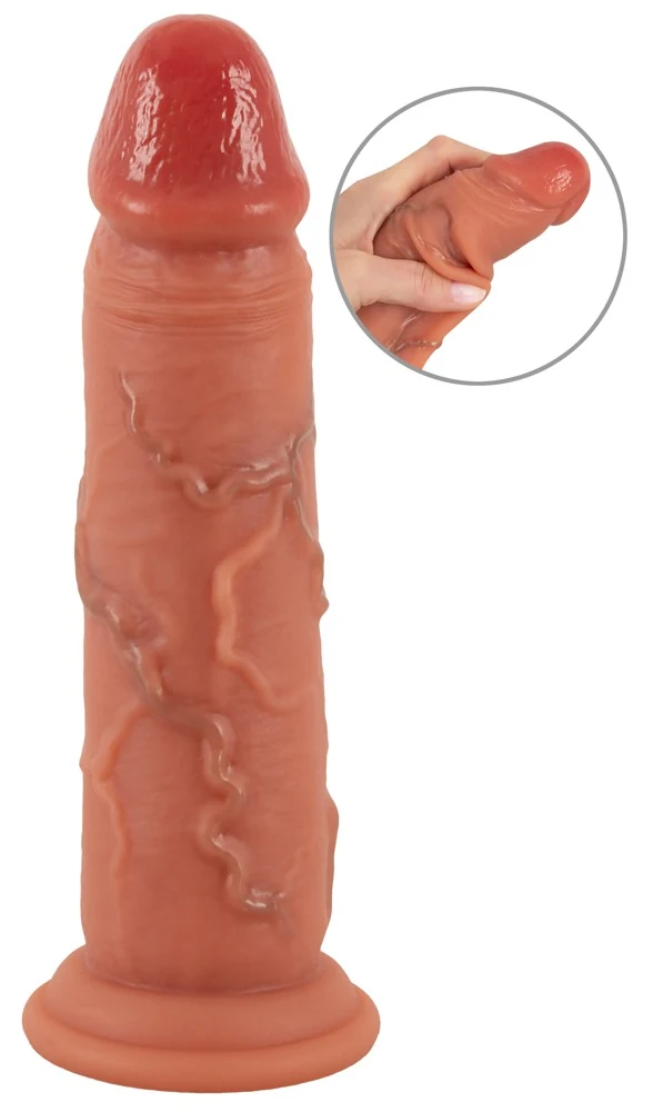Realistixxx Real Skin dildo met zuigvoet 20,5 cm