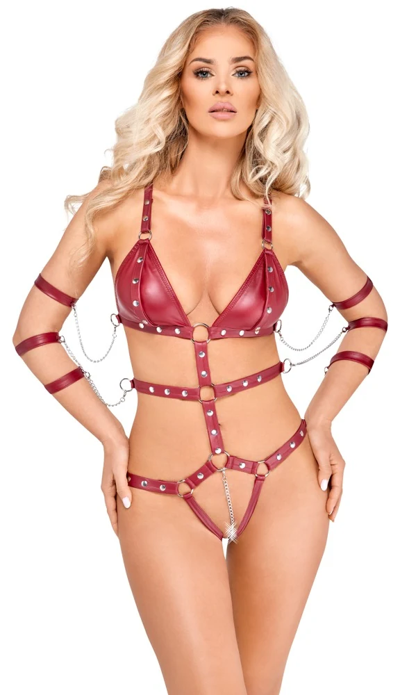 Bad Kitty Riemenbody rot S