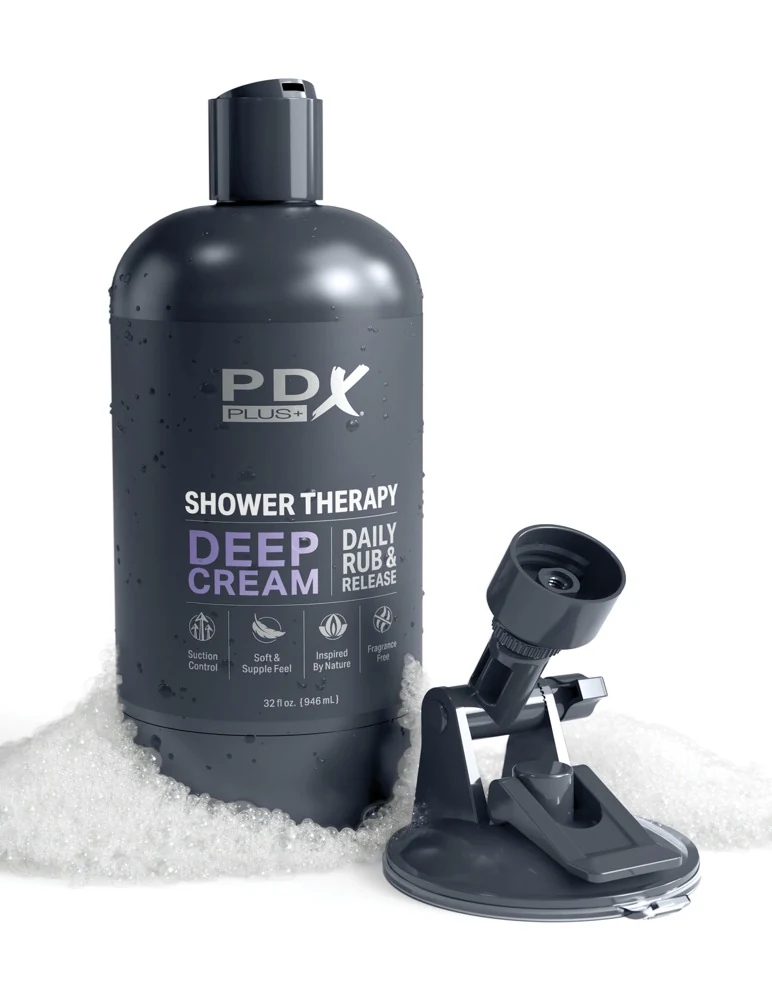 PDX Plus Shower Therapy Deep Cream masturbator