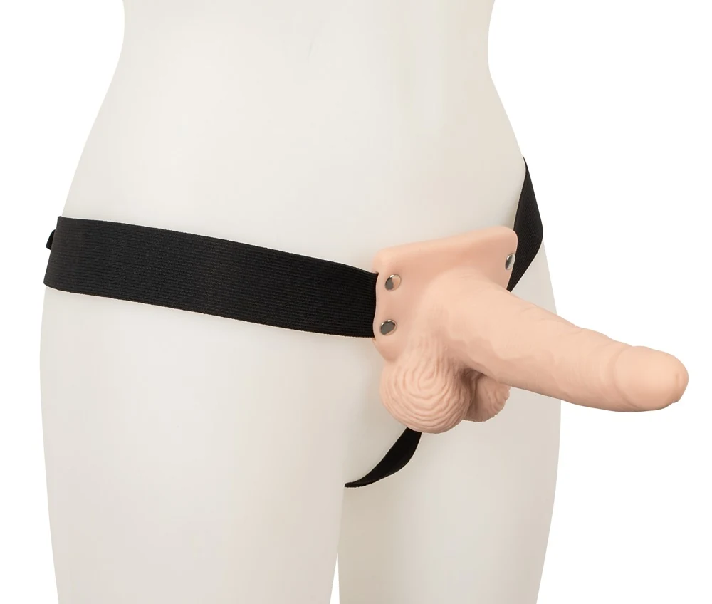Vibrerende strap-on sleeve met verstelbare jockstrap