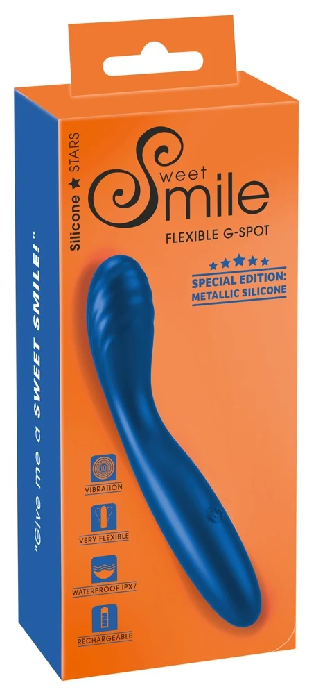 Sweet Smile flexibele G-spot vibrator metallic