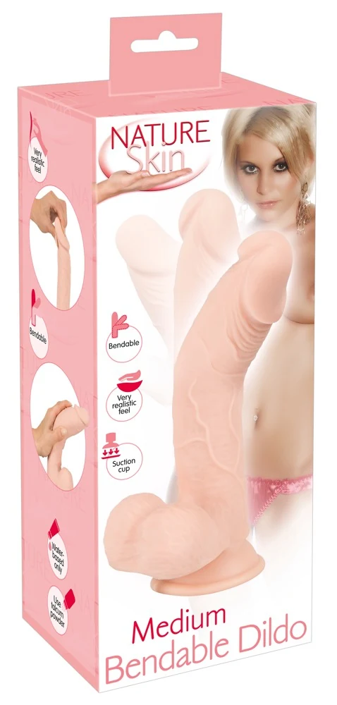 Flexibele dildo met zuigvoet 24 cm
