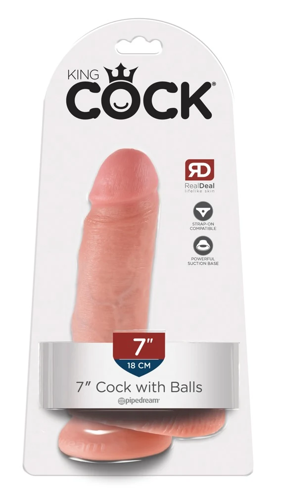 Realistische dildo met zuigvoet 17,8 cm