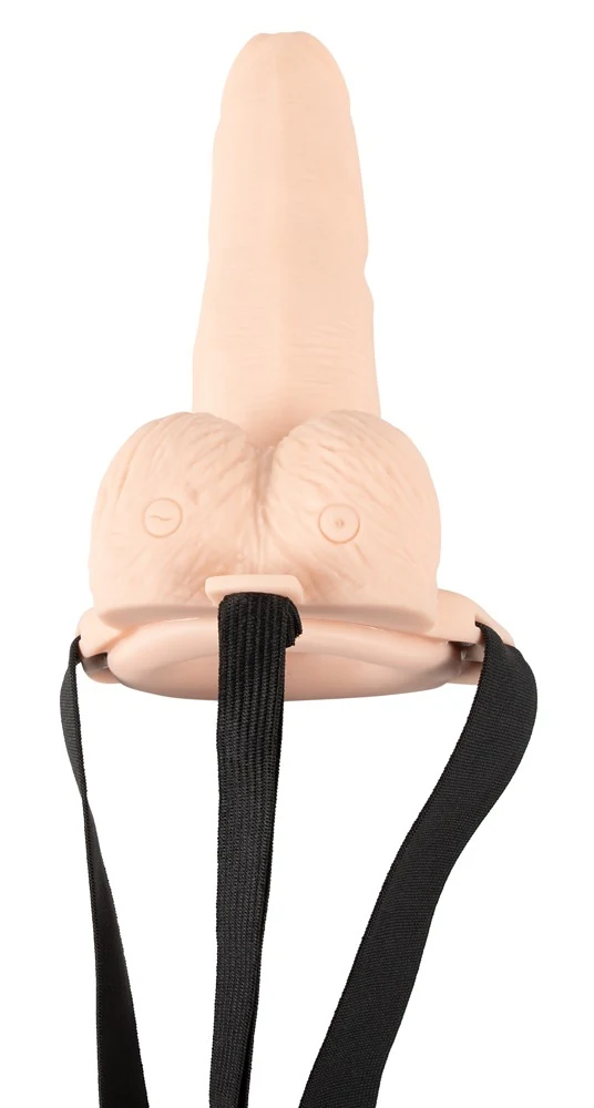 Vibrerende strap-on sleeve met verstelbare jockstrap