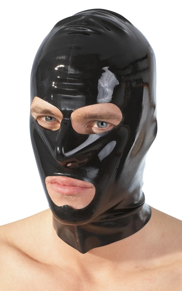 Latex hoofdmasker met openingen
