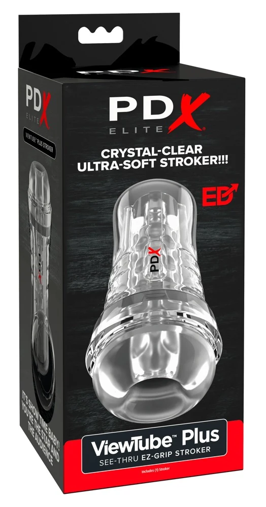 PDX Elite ViewTube Plus See-Thru EZ-Grip Stroker