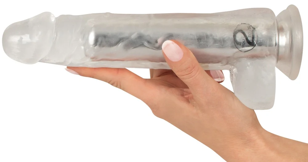 Transparante vibrator met zuignap en 10 vibratiestanden