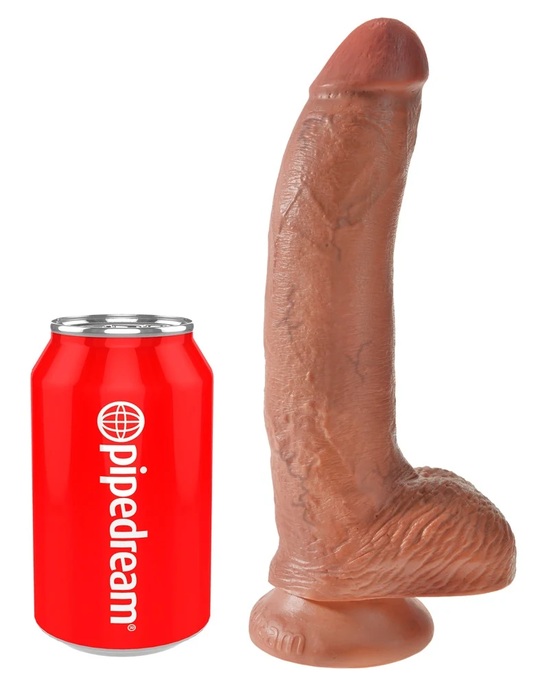 Realistische dildo met zuigvoet 22,9 cm