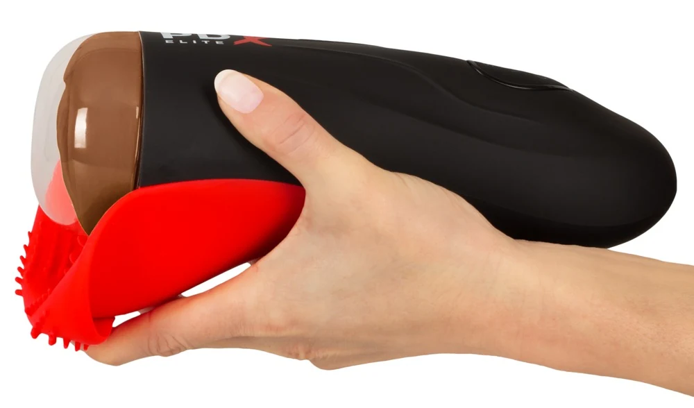 PDX Elite Fuck-O-Matic 2 masturbator met testikelstimulator