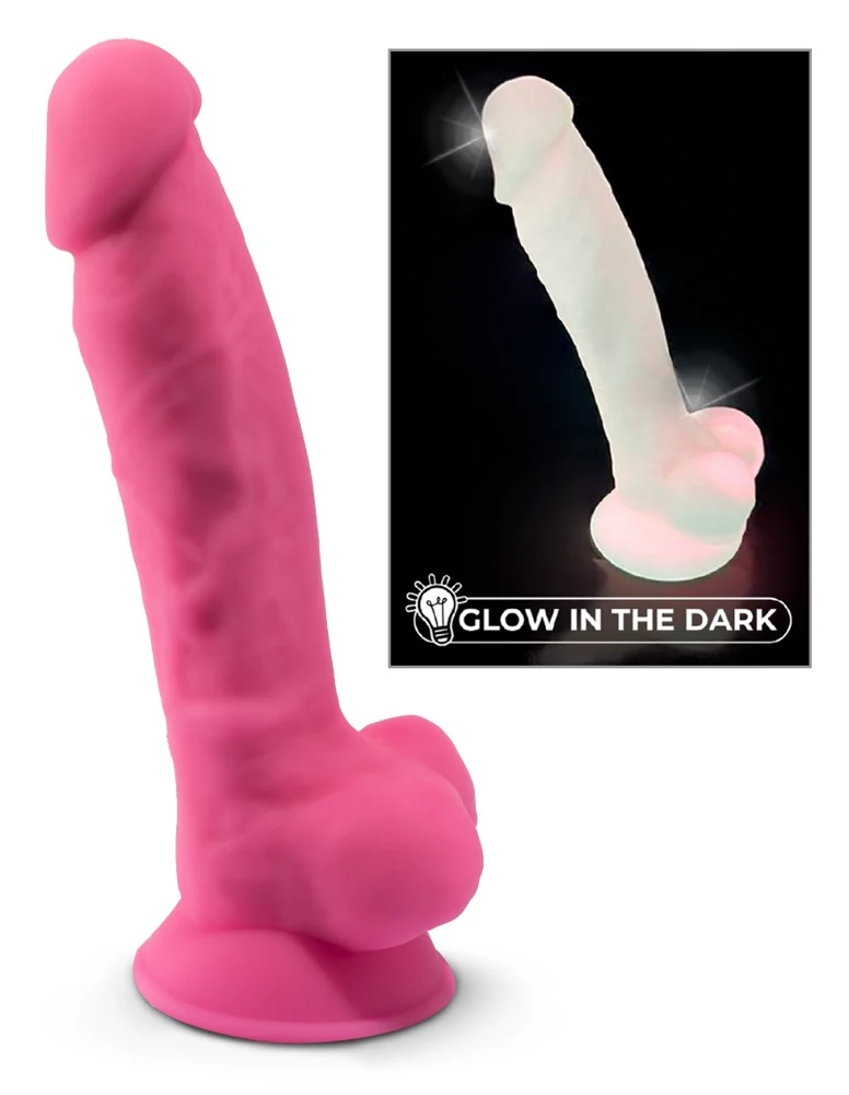 SILEXD Glow in the Dark natuurlijke dildo met zuigvoet