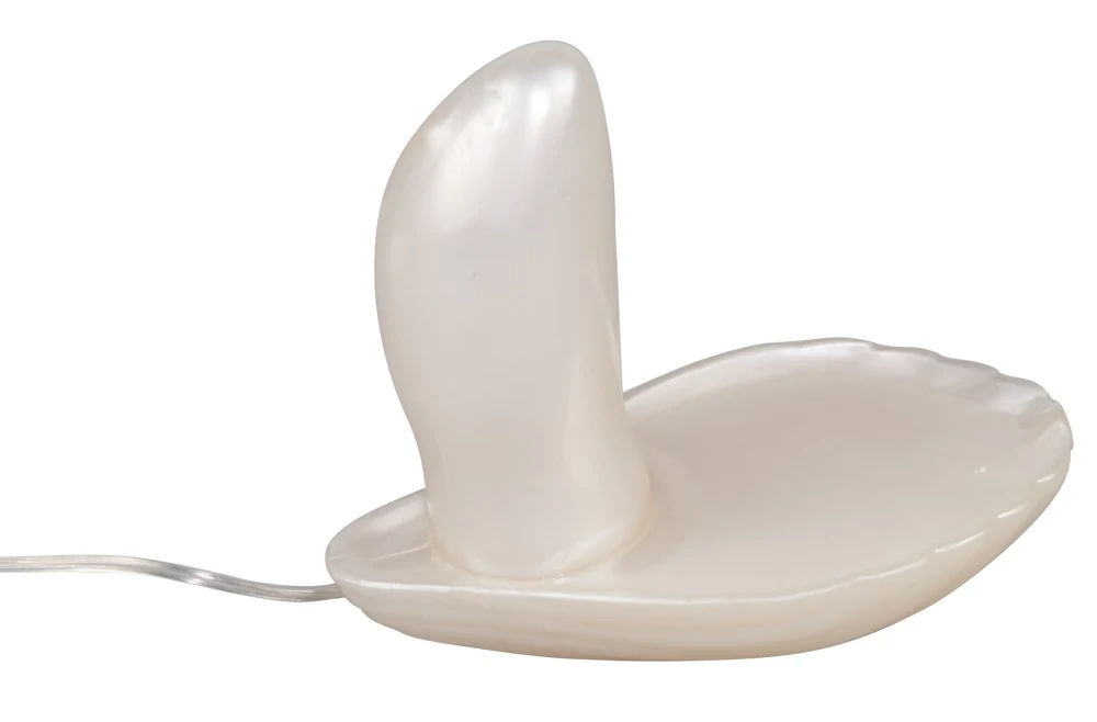 Stille schelpvibrator met clitorisstimulator
