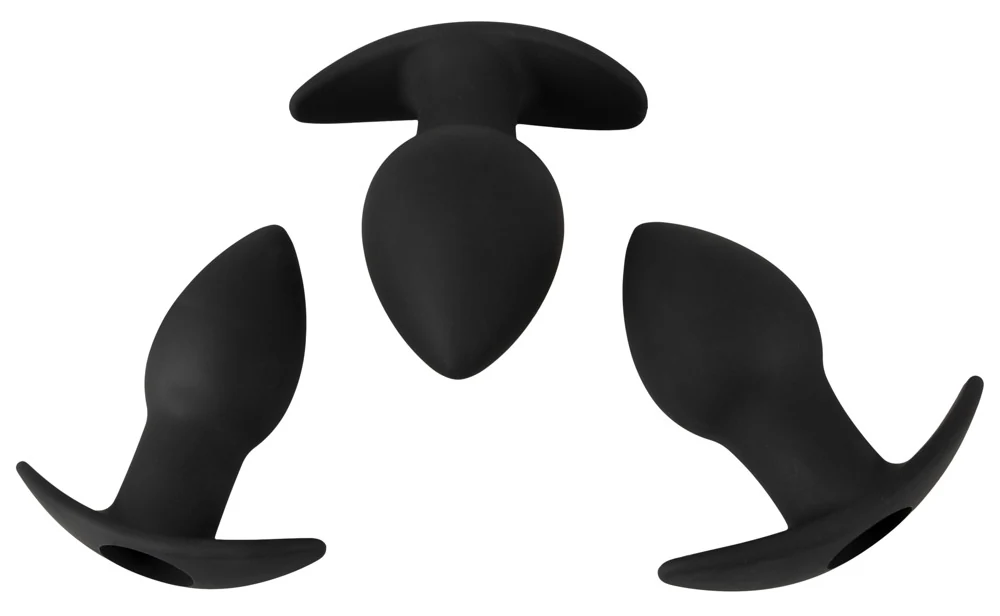 Black Velvets buttplug set met vibrobullet